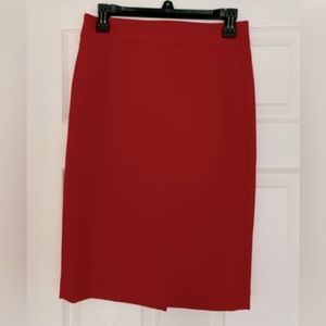 Ann Taylor under the knee red Pencil Skirt size 2